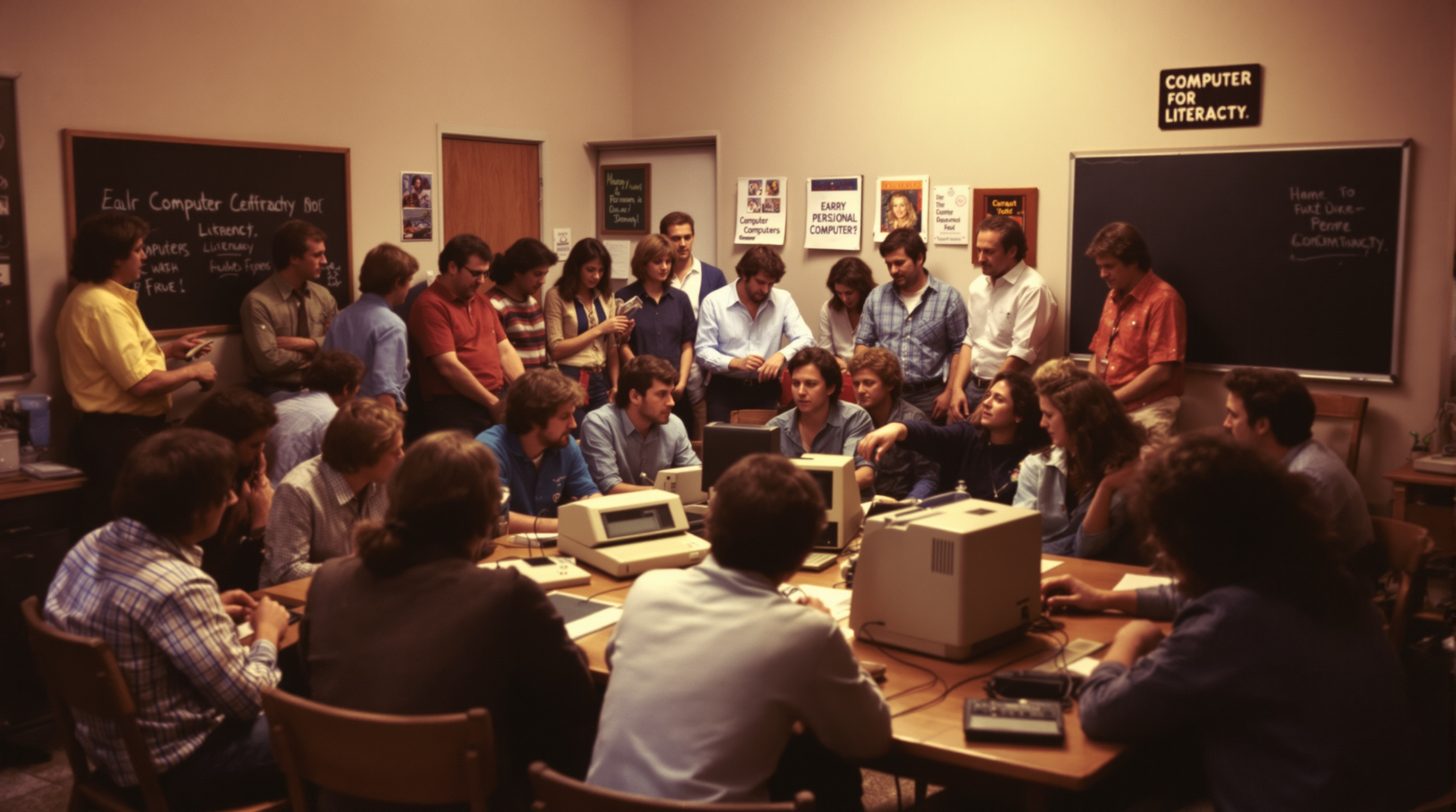 Early Mac user group meeting reminiscent of SDMUG's founding years